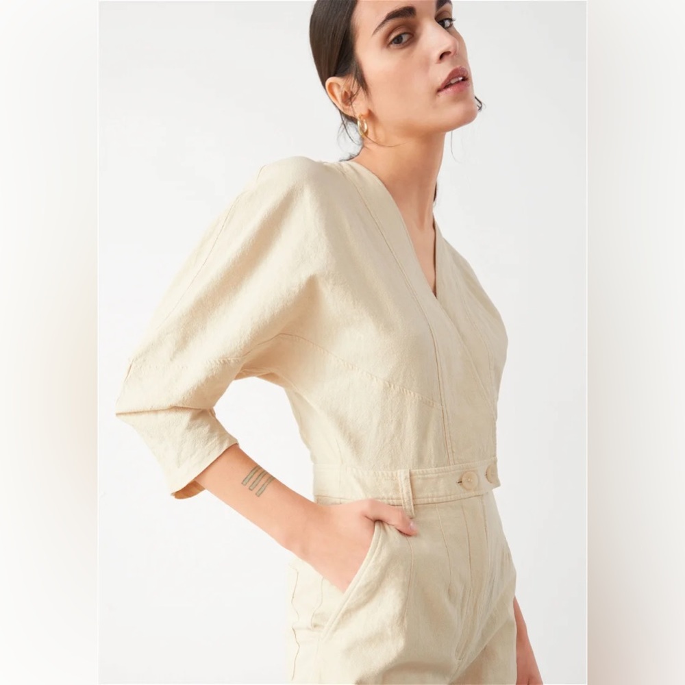 & Other Stories Asymmetrical Linen Blend Jumpsuit - Picture 2 of 7